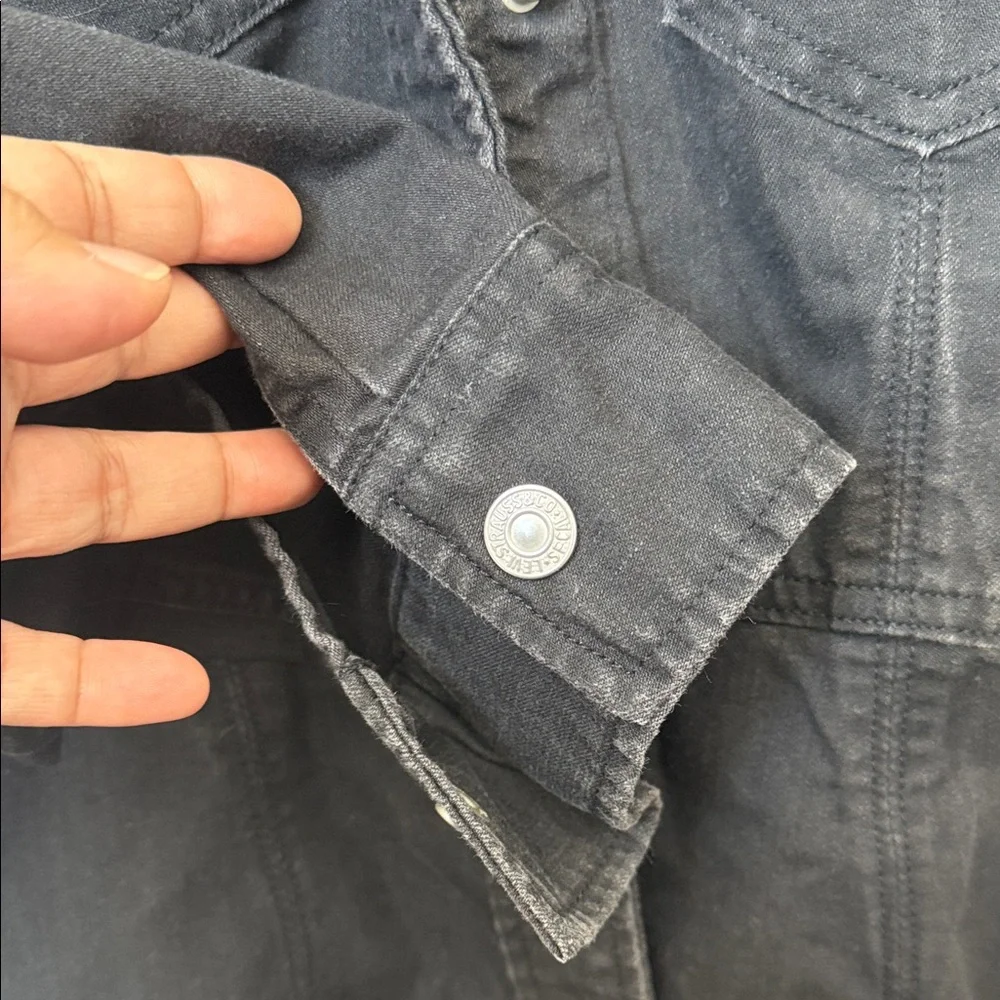 Levi's Dark Denim Jacket Dress - Picture 5 of 7